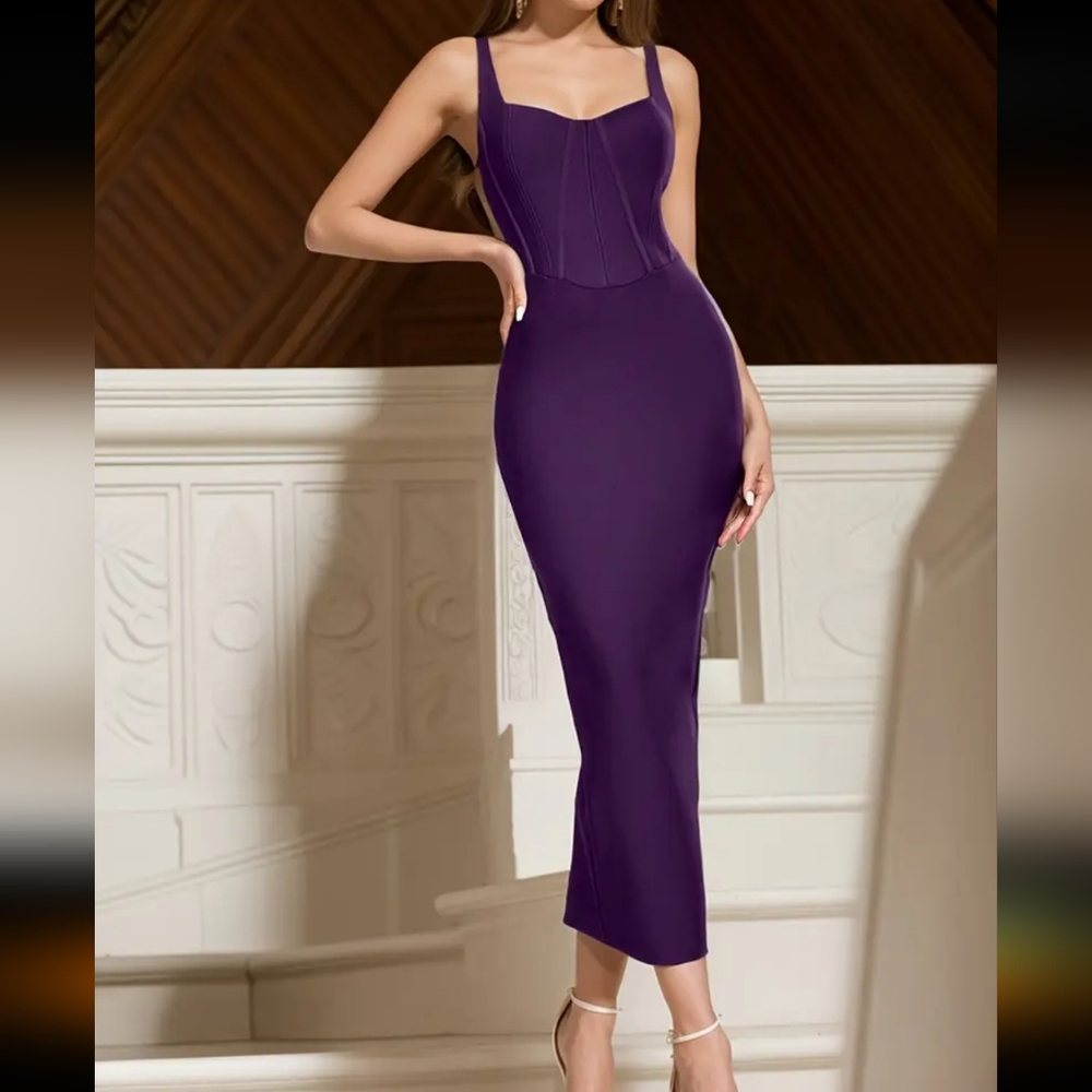 *NWOT* Elegant Purple Bodycon Dress